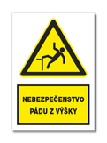 Nálepka Nebezpečenstvo pádu z výšky A5 100ks - veľkoobchod