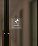 Nálepka pitná voda priehľadná pieskovaná 8 x 8 cm