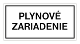Nálepka PLYNOVÉ ZARIADENIE 100 ks Veľkoobchod 20 x 10 cm