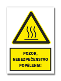 Nálepka Pozor, nebezpečenstvo popálenia! A5 100ks - veľkoobchod