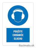 Nálepka použite chrániče sluchu A6 - SKLADOM