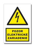  Samolepka pozor elektrické zariadenie 100x70mm - 100ks 