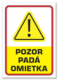 10 ks nálepky Pozor padá omietka A4