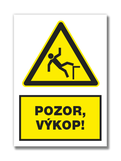 Nálepka Pozor, výkop! A5 100ks - veľkoobchod