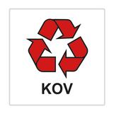 Tabuľka na odpadové nádoby kov 15x15 cm