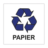 Nálepka na odpadové kontajnery 15x15 cm - PAPIER