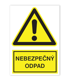 50 ks nálepka Nebezpečný odpad 10,5 x 14,8 cm - veľkoobchod