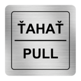 Nálepka ťahať strieborná štruktúrovaná 8 x 8 cm