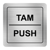 Nálepka tam strieborná štruktúrovaná 8 x 8 cm