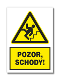 Nálepka Pozor, schody! A5 100ks - veľkoobchod