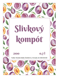 Nálepka na slivkový kompót