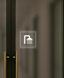 Nálepka sprchy priehľadná pieskovaná 8 x 8 cm