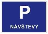 Tabuľa parkovisko návštevy A4, plast 3 mm
