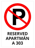 Tabuľa A4 Parkovisko reserved