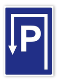 Tabuľa parkovisko vľavo a vľavo značka 42 x 59,4 cm (A2)