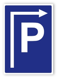 Tabuľa parkovisko rovno a vpravo značka 42 x 59,4 cm (A2)