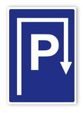 Tabuľa parkovisko vpravo a vpravo značka 42 x 59,4 cm (A2)