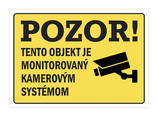 10 ks nálepky monitorovaný objekt kamerovým systémom