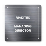 Tabuľka riaditeľ strieborná antracitová 8 x 8 cm