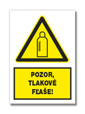 Nálepka Pozor, tlakové fľaše! A5 100ks - veľkoobchod