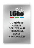 Reklamná tabuľa strieborná hliníkový kompozit 3 mm