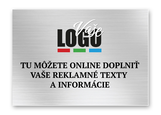 Reklamná tabuľa strieborná štrukturovaná 3 mm plast