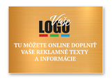 Zlatá štruktúrovaná reklamná tabuľa plast 3 mm