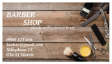 Vizitky Barbershop 200 ks balenie 9 x 5 cm 