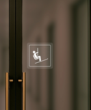 Nálepka vlek priehľadná pieskovaná 8 x 8 cm