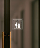 Nálepka výťah priehľadná pieskovaná 8 x 8 cm