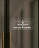 Nálepka wc len toaletný papier priehľadná pieskovaná 16 x 8 cm