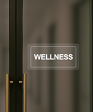 Nálepka wellness priehľadná pieskovaná 16 x 8 cm