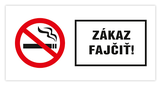 Samolepka zákaz fajčiť 6,5 x 3,2 cm 100 ks - veľkoobchod