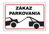 Samolepka zákaz parkovať A4 297x210 mm