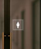 Nálepka ženy priehľadná pieskovaná 8 x 8 cm