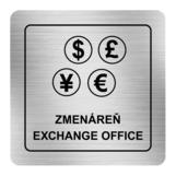 Nálepka zmenáreň strieborná štruktúrovaná 8 x 8 cm