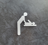 Značka prebaľovací pult 3D postavička