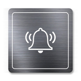 Tabuľka zvonec strieborná antracitová 8 x 8 cm