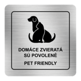 Nálepka zvieratá povolené strieborná štruktúrovaná 8 x 8 cm